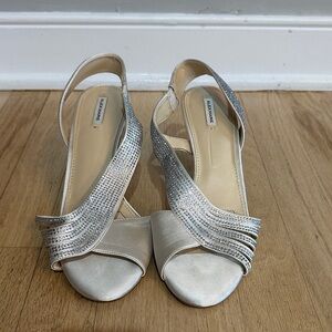 Alex Marie Silver Strappy Heels
